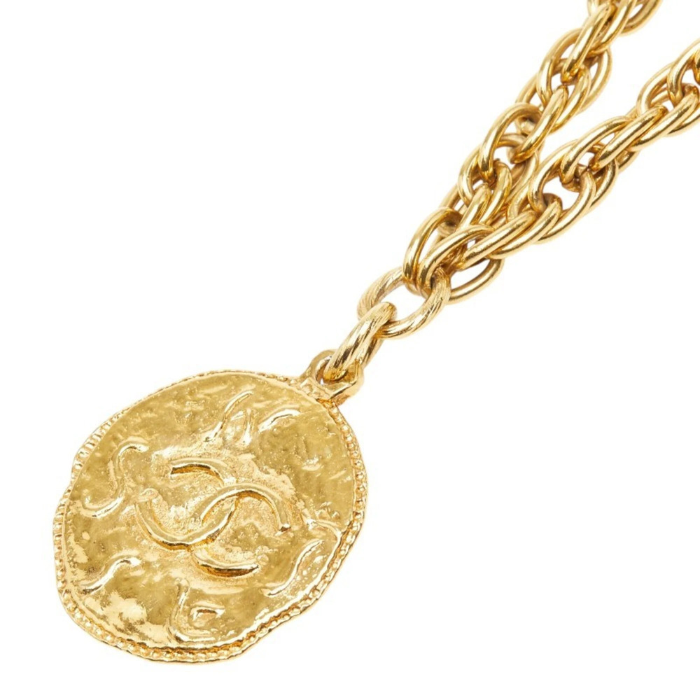 CHANEL Gold Logo Necklace - Picture 1 of 7